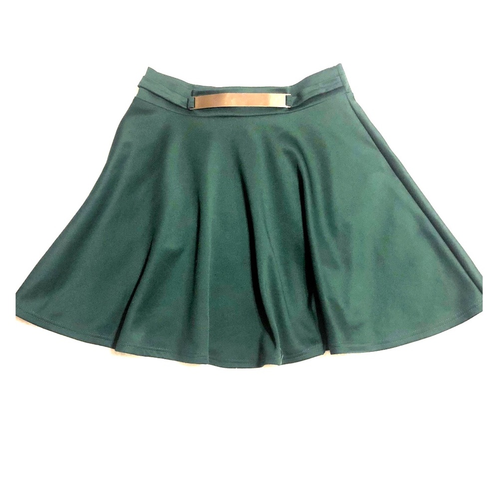 -SOLD-Green pleated skirt